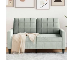 Dvivietė sofa, šviesiai pilkos spalvos, 120cm, aksomas