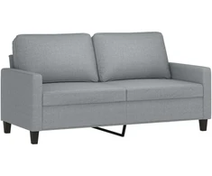 Dvivietė sofa, šviesiai pilkos spalvos, 140cm, audinys