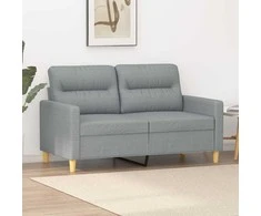 Dvivietė sofa, šviesiai pilkos spalvos, 120cm, audinys