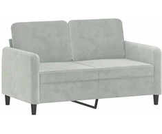 Dvivietė sofa, šviesiai pilkos spalvos, 120cm, aksomas