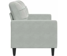 Dvivietė sofa, šviesiai pilkos spalvos, 140cm, aksomas