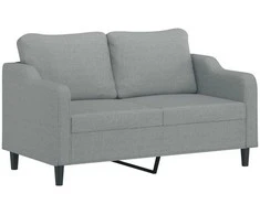 Dvivietė sofa, šviesiai pilkos spalvos, 140cm, audinys