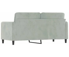 Dvivietė sofa, šviesiai pilkos spalvos, 140cm, aksomas
