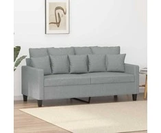 Dvivietė sofa, šviesiai pilkos spalvos, 140cm, audinys