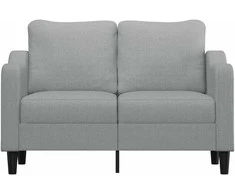 Dvivietė sofa, šviesiai pilkos spalvos, 120cm, audinys