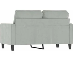 Dvivietė sofa, šviesiai pilkos spalvos, 120cm, aksomas