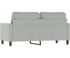 Dvivietė sofa, šviesiai pilkos spalvos, 140cm, aksomas