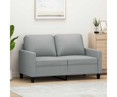 Dvivietė sofa, šviesiai pilkos spalvos, 120cm, audinys