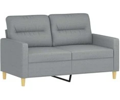 Dvivietė sofa, šviesiai pilkos spalvos, 120cm, audinys