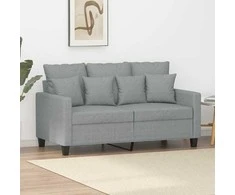 Dvivietė sofa, šviesiai pilkos spalvos, 120cm, audinys