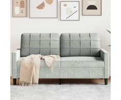 Dvivietė sofa, šviesiai pilkos spalvos, 140cm, aksomas