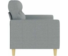 Dvivietė sofa, šviesiai pilkos spalvos, 140cm, audinys