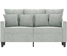 Dvivietė sofa, šviesiai pilkos spalvos, 120cm, aksomas