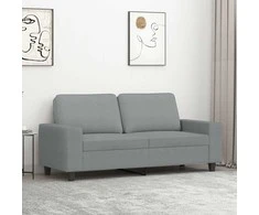 Dvivietė sofa, šviesiai pilkos spalvos, 140cm, audinys