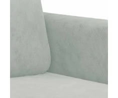 Dvivietė sofa, šviesiai pilkos spalvos, 140cm, aksomas