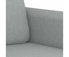 Dvivietė sofa, šviesiai pilkos spalvos, 120cm, audinys