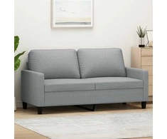 Dvivietė sofa, šviesiai pilkos spalvos, 140cm, audinys