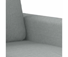 Dvivietė sofa, šviesiai pilkos spalvos, 140cm, audinys