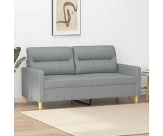 Dvivietė sofa, šviesiai pilkos spalvos, 140cm, audinys