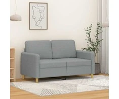 Dvivietė sofa, šviesiai pilkos spalvos, 120cm, audinys