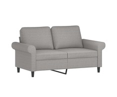 Dvivietė sofa, šviesiai pilkos spalvos, 120cm, audinys
