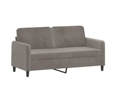 Dvivietė sofa, šviesiai pilkos spalvos, 140cm, aksomas