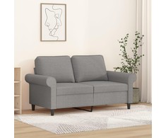Dvivietė sofa, šviesiai pilkos spalvos, 120cm, audinys