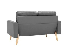 Dvivietė sofa, šviesiai pilkos spalvos, audinys