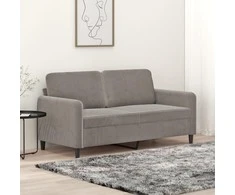 Dvivietė sofa, šviesiai pilkos spalvos, 140cm, aksomas