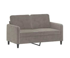 Dvivietė sofa, šviesiai pilkos spalvos, 120cm, aksomas