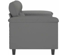Dvivietė sofa, tamsiai pilka, 120cm, mikropluošto audinys