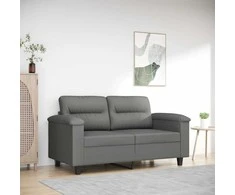 Dvivietė sofa, tamsiai pilka, 120cm, mikropluošto audinys