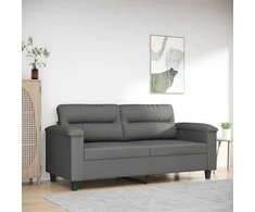 Dvivietė sofa, tamsiai pilka, 140cm, mikropluošto audinys