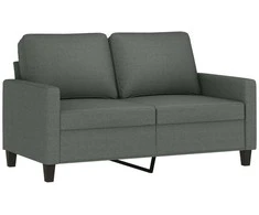 Dvivietė sofa, tamsiai pilkos spalvos, 120cm, audinys