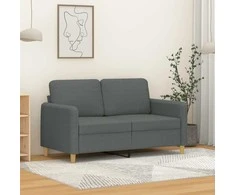 Dvivietė sofa, tamsiai pilkos spalvos, 120cm, audinys