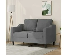 Dvivietė sofa, tamsiai pilkos spalvos, 120cm, audinys