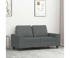 Dvivietė sofa, tamsiai pilkos spalvos, 120cm, audinys