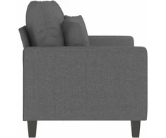 Dvivietė sofa, tamsiai pilkos spalvos, 120cm, audinys