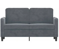 Dvivietė sofa, tamsiai pilkos spalvos, 120cm, aksomas