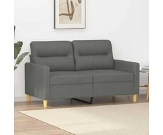Dvivietė sofa, tamsiai pilkos spalvos, 120cm, audinys