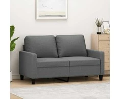 Dvivietė sofa, tamsiai pilkos spalvos, 120cm, audinys