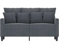 Dvivietė sofa, tamsiai pilkos spalvos, 120cm, aksomas