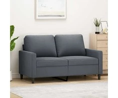 Dvivietė sofa, tamsiai pilkos spalvos, 120cm, aksomas
