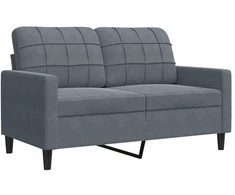 Dvivietė sofa, tamsiai pilkos spalvos, 120cm, aksomas
