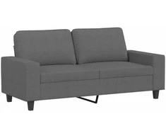 Dvivietė sofa, tamsiai pilkos spalvos, 140cm, audinys