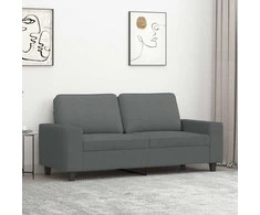 Dvivietė sofa, tamsiai pilkos spalvos, 140cm, audinys