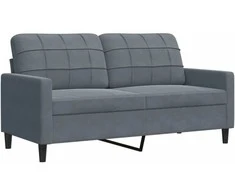 Dvivietė sofa, tamsiai pilkos spalvos, 140cm, aksomas
