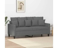 Dvivietė sofa, tamsiai pilkos spalvos, 140cm, audinys