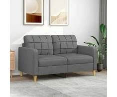 Dvivietė sofa, tamsiai pilkos spalvos, 140cm, audinys