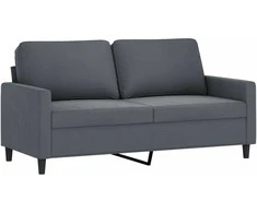 Dvivietė sofa, tamsiai pilkos spalvos, 140cm, aksomas